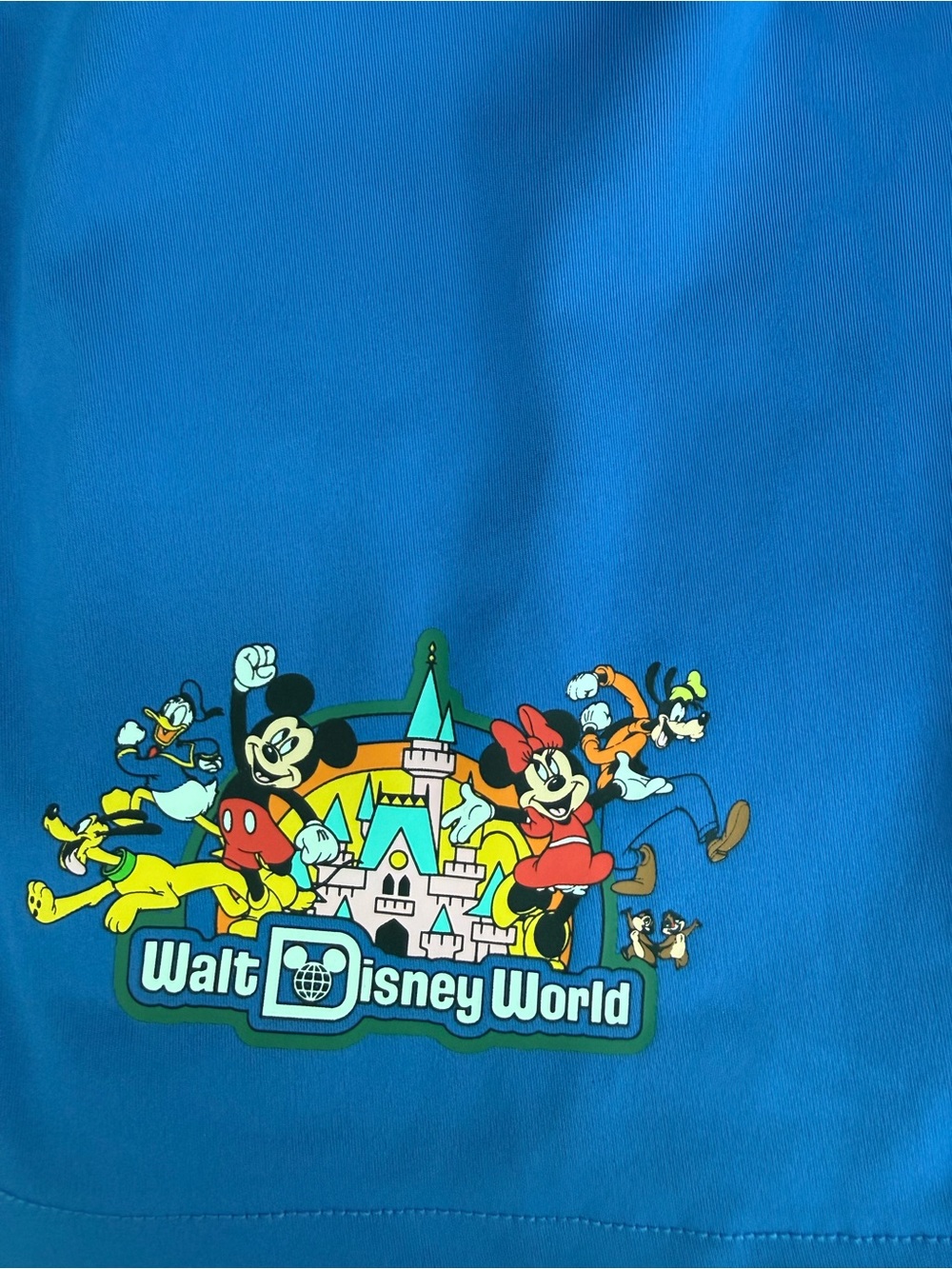 Disney Bright Blue Active Shorts with Logo Print. Size Xs - Picture 5 of 7